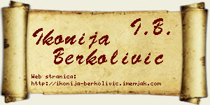 Ikonija Berkolivić vizit kartica